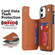 iPhone 12 mini Double Buckle Rhombic PU Leather Phone Case - Brown