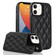 iPhone 12 mini Double Buckle Rhombic PU Leather Phone Case - Black