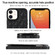 iPhone 12 mini Double Buckle Rhombic PU Leather Phone Case - Black