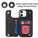 iPhone 12 mini Double Buckle Rhombic PU Leather Phone Case - Black