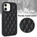 iPhone 12 mini Double Buckle Rhombic PU Leather Phone Case - Black