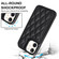 iPhone 12 mini Double Buckle Rhombic PU Leather Phone Case - Black