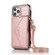iPhone 12 mini Multi-functional Cross-body Card Bag TPU+PU Back Cover Case with Holder & Card Slot & Wallet  - Rose Gold