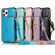 iPhone 12 mini Multi-functional Cross-body Card Bag TPU+PU Back Cover Case with Holder & Card Slot & Wallet  - Black