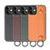 iPhone 12 mini Top Layer Cowhide Shockproof Protective Case with Wrist Strap Bracket - Coffee