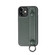 iPhone 12 mini Top Layer Cowhide Shockproof Protective Case with Wrist Strap Bracket - Green