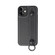 iPhone 12 mini Top Layer Cowhide Shockproof Protective Case with Wrist Strap Bracket - Black