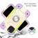 iPhone 12 mini Shockproof Silicone + PC Protective Case with Dual-Ring Holder  - Colorful Beige