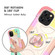 iPhone 12 mini Shockproof Silicone + PC Protective Case with Dual-Ring Holder  - Colorful Rose Gold