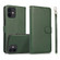iPhone 12 mini Calf Texture 2 in 1 Detachable Magnetic Back Cover Horizontal Flip Leather Case with Holder & Card Slots & Wallet & Photo Frame    - Green