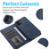 iPhone 12 mini Calf Texture 2 in 1 Detachable Magnetic Back Cover Horizontal Flip Leather Case with Holder & Card Slots & Wallet & Photo Frame  - Blue