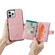 iPhone 12 mini JEEHOOD Retro Magnetic Detachable Protective Case with Wallet & Card Slot & Holder  - Pink