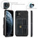iPhone 12 mini JEEHOOD RFID Blocking Anti-Theft Wallet Phone Case  - Black