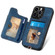 iPhone 12 mini Retro Skin-feel Ring Multi-card Wallet Phone Case - Blue