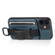 iPhone 12 mini Suteni H13 Card Wallet Wrist Strap Holder PU Phone Case - Blue