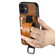 iPhone 12 mini Suteni H13 Card Wallet Wrist Strap Holder PU Phone Case - Brown