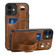 iPhone 12 mini Suteni 215 Wrist Strap PU Phone Case  - Brown
