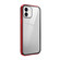 iPhone 12 mini Double Sides Tempered Glass Magnetic Adsorption Metal Frame HD Screen Case  - Red