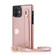 iPhone 12 mini PU+TPU Shockproof Protective Case with Crossbody Lanyard & Holder & Card Slot & Wrist Strap  - Rose Gold