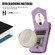 iPhone 12 mini Rhombic Texture RFID Phone Case with Lanyard & Mirror - Purple