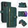 iPhone 12 mini Dream 9-Card Wallet Zipper Bag Leather Phone Case - Green