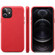 iPhone 12 mini Lamb Grain PU Back Cover Phone Case - Red