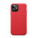 iPhone 12 mini Lamb Grain PU Back Cover Phone Case - Red