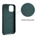 iPhone 12 mini Lamb Grain PU Back Cover Phone Case - Dark Green