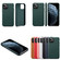 iPhone 12 mini Lamb Grain PU Back Cover Phone Case - Dark Green