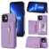 iPhone 12 mini Zipper Card Holder Phone Case  - Purple