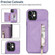 iPhone 12 mini Zipper Card Holder Phone Case  - Purple