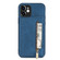 iPhone 12 mini Zipper Card Holder Phone Case  - Blue