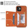 iPhone 12 mini Zipper Card Holder Phone Case  - Brown