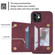 iPhone 12 mini Zipper Card Holder Phone Case  - Wine Red