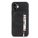 iPhone 12 mini Zipper Card Holder Phone Case  - Black