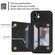 iPhone 12 mini Zipper Card Holder Phone Case  - Black
