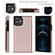 iPhone 12 mini Cross-body Square Double Buckle Flip Card Bag TPU+PU Case with Card Slots & Wallet & Photo & Strap  - Rose Gold