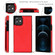 iPhone 12 mini Cross-body Square Double Buckle Flip Card Bag TPU+PU Case with Card Slots & Wallet & Photo & Strap  - Red