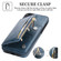iPhone 12 mini Zipper Wallet Bag PU Back Cover Shockrpoof Phone Case with Holder & Card Slots & Wallet  - Blue