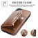 iPhone 12 mini Zipper Wallet Bag PU Back Cover Shockrpoof Phone Case with Holder & Card Slots & Wallet  - Brown