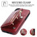 iPhone 12 mini Zipper Wallet Bag PU Back Cover Shockrpoof Phone Case with Holder & Card Slots & Wallet  - Red