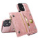 iPhone 12 mini Zipper Wallet Bag PU Back Cover Shockrpoof Phone Case with Holder & Card Slots & Wallet  - Pink