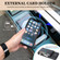 iPhone 12 mini Zipper Wallet Bag PU Back Cover Shockrpoof Phone Case with Holder & Card Slots & Wallet  - Black