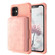 iPhone 12 mini Zipper Wallet Card Bag PU Back Case  - Rose Gold