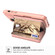 iPhone 12 mini Zipper Wallet Card Bag PU Back Case  - Rose Gold