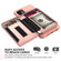 iPhone 12 mini Zipper Wallet Card Bag PU Back Case  - Rose Gold