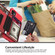 iPhone 12 mini Zipper Wallet Card Bag PU Back Case  - Red