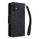 iPhone 12 mini Rivet Buckle 9 Cards Three Fold Leather Phone Case  - Black