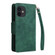 iPhone 12 mini Rivet Buckle 9 Cards Three Fold Leather Phone Case  - Green