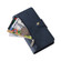 iPhone 12 mini Rivet Buckle 9 Cards Three Fold Leather Phone Case  - Blue